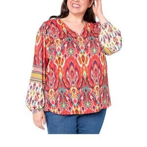 Belle Boho by Kim Gravel Women's Boho Chic Blouse Spice Sleeve - Regular
